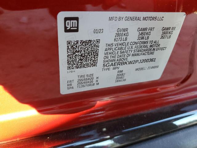 5GAERBKW2PJ200361 - 2023 BUICK ENCLAVE ESSENCE წითელი ფოტო 14
