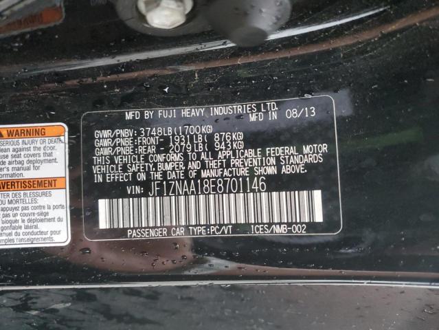 JF1ZNAA18E8701146 - 2014 TOYOTA SCION FR-S BLACK photo 12