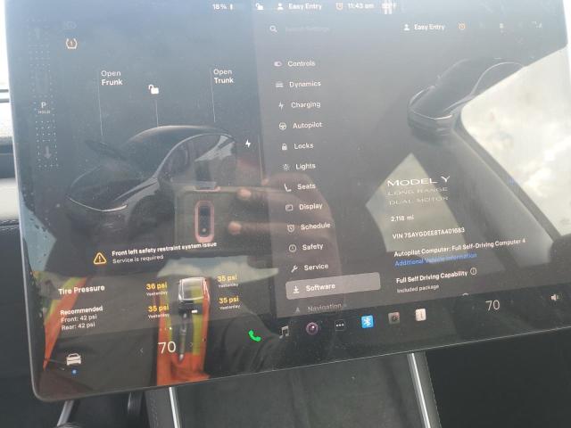 7SAYGDEE8TA401683 - 2026 TESLA MODEL Y GRAY photo 9