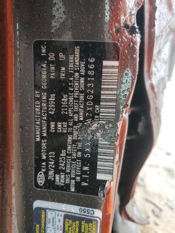 5XXGN4A7XDG231866 - 2013 KIA OPTIMA EX BROWN photo 12