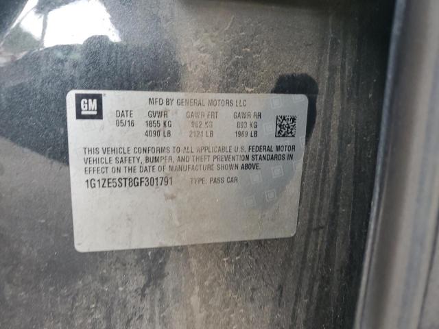 1G1ZE5ST8GF301791 - 2016 CHEVROLET MALIBU LT GRAY photo 12