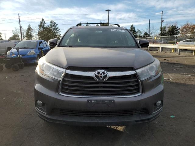 5TDJKRFH1GS348865 - 2016 TOYOTA HIGHLANDER XLE GRAY photo 5