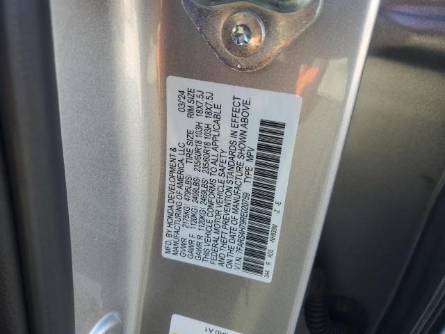 7FARS4H79RE020759 - 2024 HONDA CR-V EXL GRAY photo 13