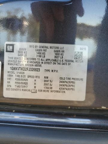 1GKKVTKD2FJ326823 - 2015 GMC ACADIA DENALI BLACK photo 14