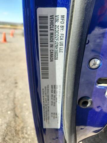 2C3CDZFJ2NH160328 - 2022 DODGE CHALLENGER R/T SCAT PACK BLUE photo 12