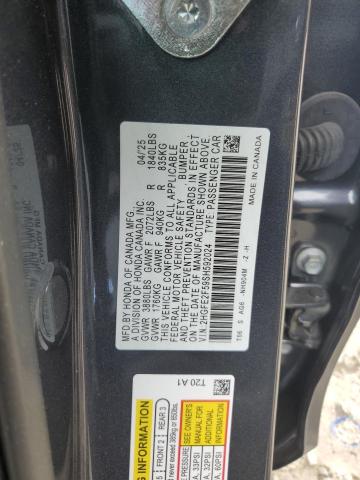 2HGFE2F59SH592024 - 2025 HONDA CIVIC SPORT ნაცრისფერი ფოტო 12