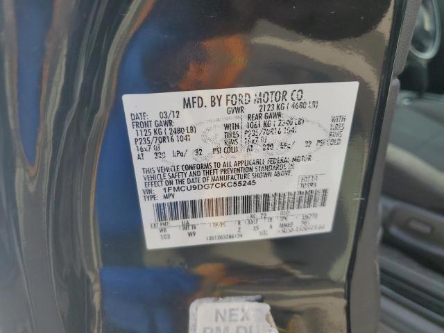 1FMCU9DG7CKC55245 - 2012 FORD ESCAPE XLT Qara foto 13