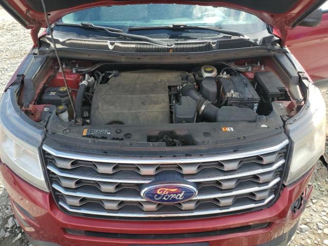 1FM5K7B85HGC99267 - 2017 FORD EXPLORER RED photo 12