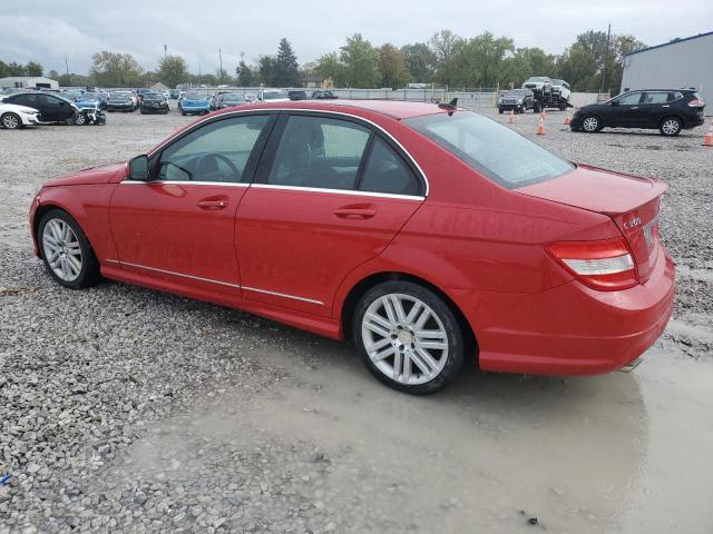 WDDGF81X49F205716 - 2009 MERCEDES-BENZ C 300 4MATIC RED photo 2