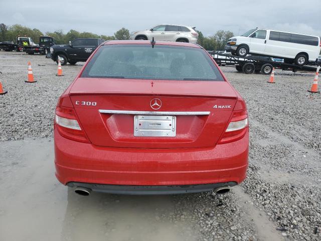 WDDGF81X49F205716 - 2009 MERCEDES-BENZ C 300 4MATIC RED photo 6