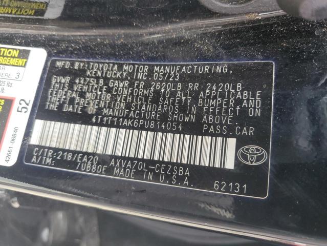 4T1T11AK6PU814054 - 2023 TOYOTA CAMRY SE NIGHT SHADE BLACK photo 12
