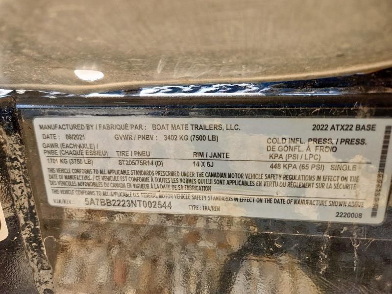 TIX0667PI122 - 2022 ATX BOAT22TYPS BLUE photo 7