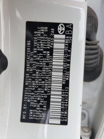 5YFBURHE5GP385637 - 2016 TOYOTA COROLLA L WHITE photo 12