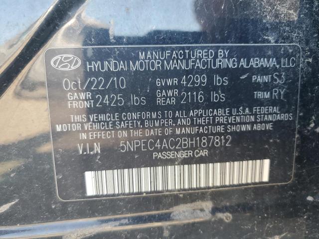 5NPEC4AC2BH187812 - 2011 HYUNDAI SONATA SE 黑色 照片 13