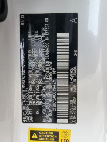 2T2BK1BA8DC194427 - 2013 LEXUS RX 350 BASE თეთრი ფოტო 13