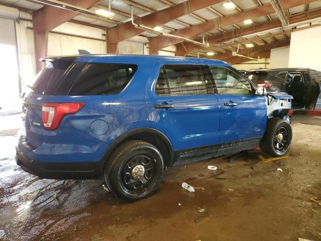 1FM5K8ATXJGB93351 - 2018 FORD EXPLORER POLICE INTERCEPTOR أزرق صورة 3