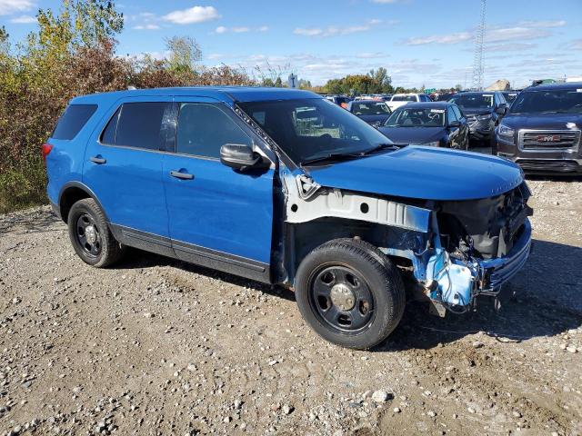 1FM5K8ATXJGB93351 - 2018 FORD EXPLORER POLICE INTERCEPTOR أزرق صورة 4