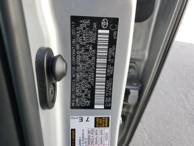 JTDKARFP2H3038158 - 2017 TOYOTA PRIUS PRIM ვერცხლისფერი ფოტო 12