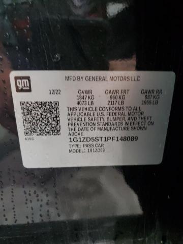 1G1ZD5ST1PF148089 - 2023 CHEVROLET MALIBU LT Mavi foto 12