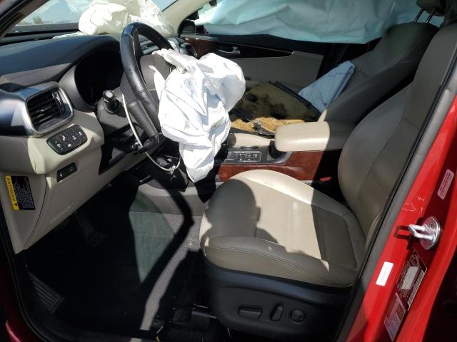 5XYPHDA5XJG424015 - 2018 KIA SORENTO EX RED photo 7