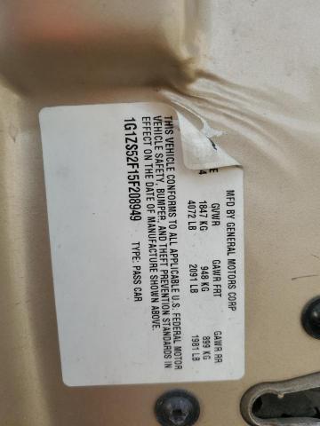 1G1ZS52F15F208949 - 2005 CHEVROLET MALIBU CLS GOLD photo 13