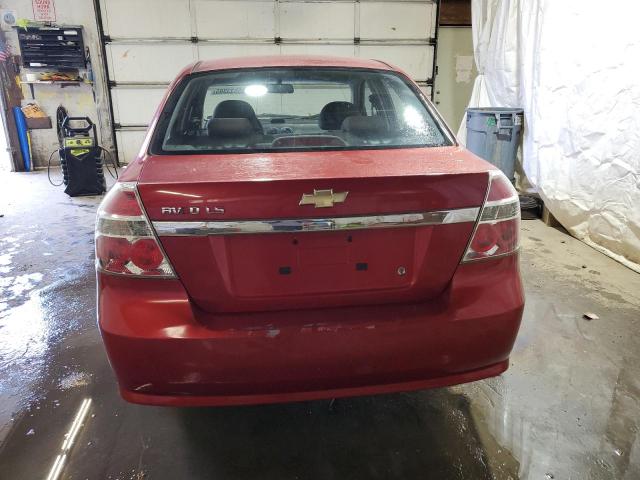 KL1TD56687B172129 - 2007 CHEVROLET AVEO BASE RED photo 6