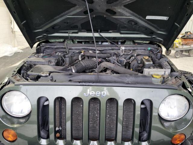 1J4FA24169L708281 - 2009 JEEP WRANGLER X GREEN photo 11