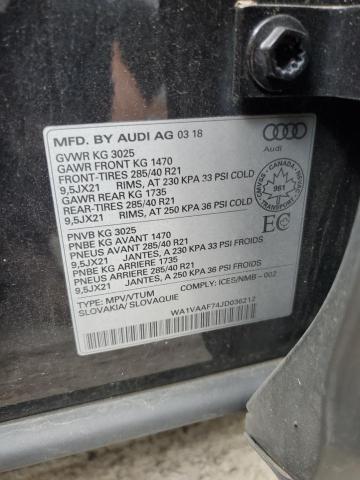 WA1VAAF74JD036212 - 2018 AUDI Q7 PRESTIGE برغندي صورة 14