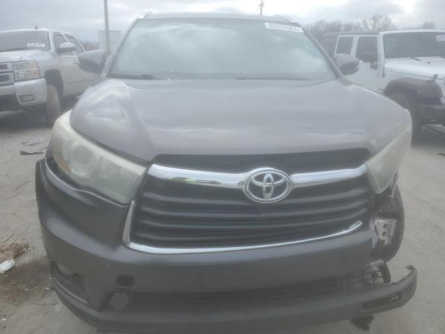 5TDKKRFH3GS155248 - 2016 TOYOTA HIGHLANDER XLE CHARCOAL photo 5