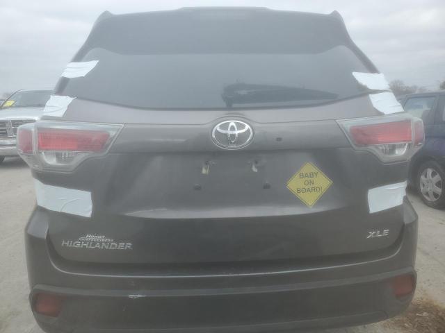 5TDKKRFH3GS155248 - 2016 TOYOTA HIGHLANDER XLE CHARCOAL photo 6