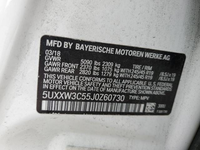 5UXXW3C55J0Z60730 - 2018 BMW X4 XDRIVE28I WHITE photo 13
