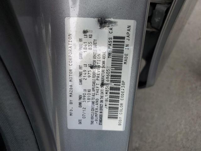 JM1BL1M85C1696052 - 2012 MAZDA 3 I ვერცხლისფერი ფოტო 13