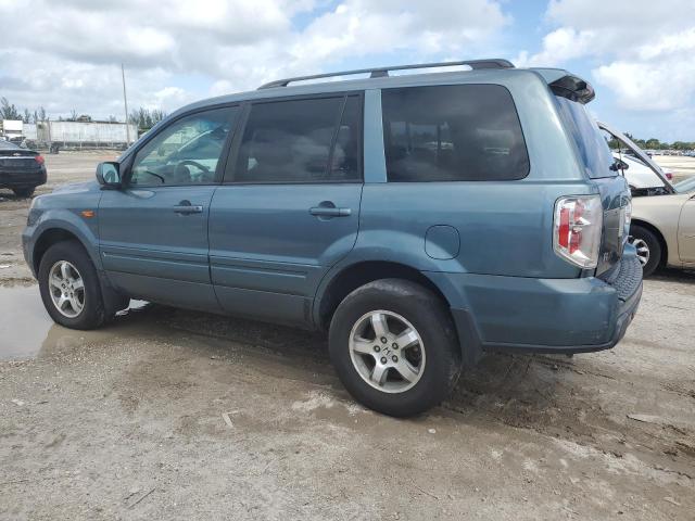 5FNYF18517B027369 - 2007 HONDA PILOT EXL BLUE photo 2