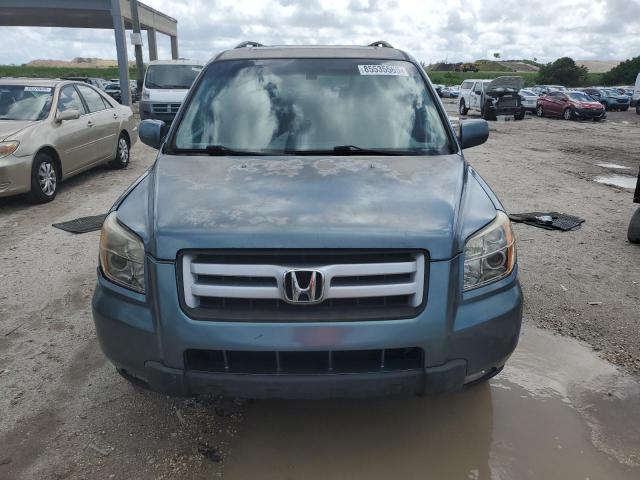 5FNYF18517B027369 - 2007 HONDA PILOT EXL BLUE photo 5