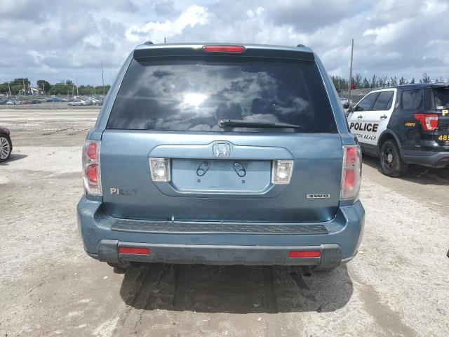 5FNYF18517B027369 - 2007 HONDA PILOT EXL BLUE photo 6