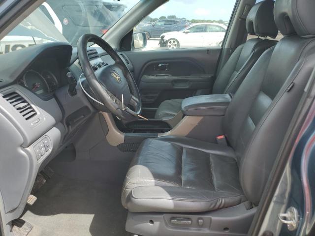 5FNYF18517B027369 - 2007 HONDA PILOT EXL BLUE photo 7