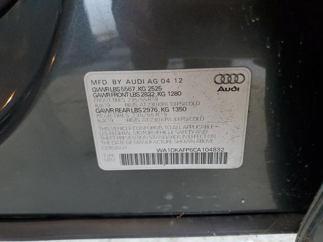 WA1DKAFP6CA104832 - 2012 AUDI Q5 PREMIUM PLUS 灰色 照片 13