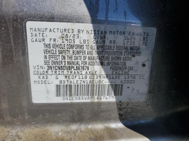 3N1CN8DV8PL867679 - 2023 NISSAN VERSA S 灰色 照片 12