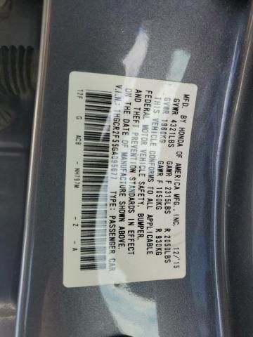 1HGCR2F55GA095677 - 2016 HONDA ACCORD SPORT 灰色 照片 12