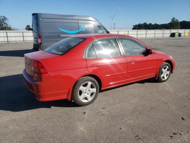 2HGES25715H556002 - 2005 HONDA CIVIC EX RED photo 3