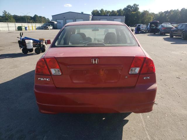 2HGES25715H556002 - 2005 HONDA CIVIC EX RED photo 6