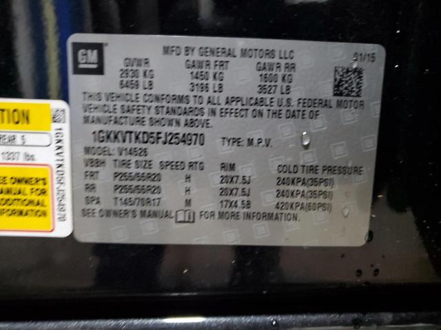 1GKKVTKD5FJ254970 - 2015 GMC ACADIA DENALI 黑色 照片 14