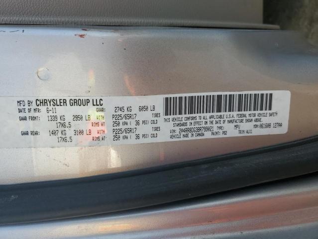 2A4RR8DG3BR799021 - 2011 CHRYSLER TOWN & COU TOURING L SILVER photo 13