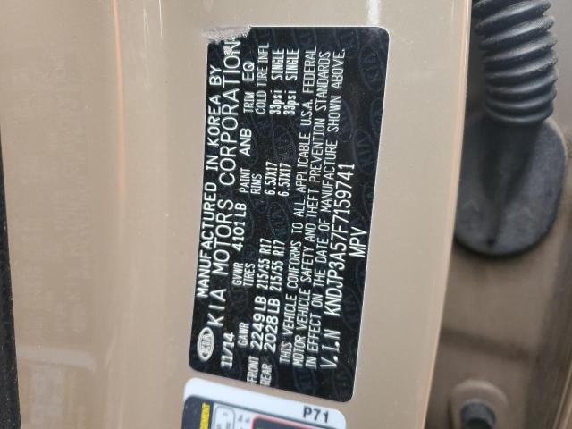 KNDJP3A57F7159741 - 2015 KIA SOUL + TAN photo 12