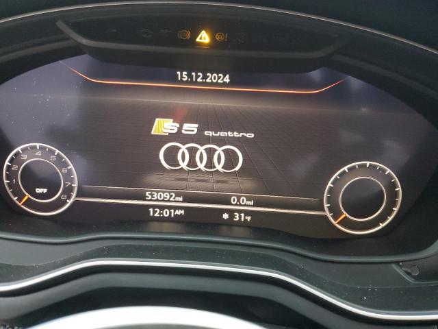 WAUC4CF55JA136719 - 2018 AUDI S5 PRESTIGE WHITE photo 9