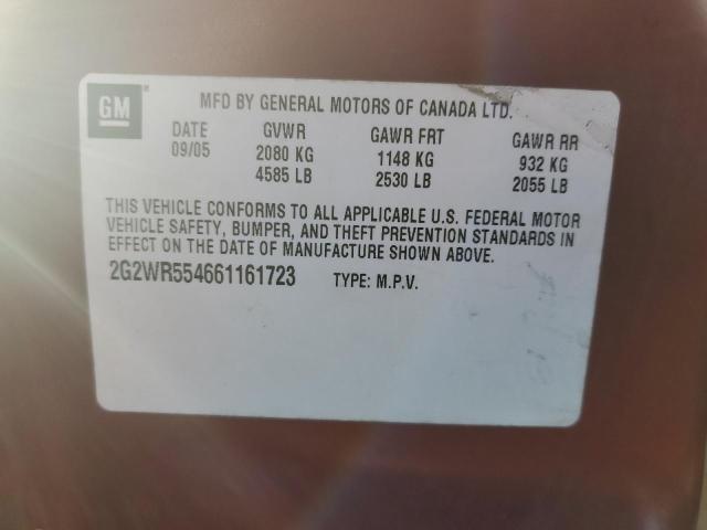 2G2WR554661161723 - 2006 PONTIAC GRAND PRIX GT Бордовый фото 12