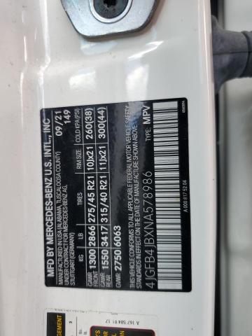 4JGFB4JBXNA578986 - 2022 MERCEDES-BENZ GLE 350 WHITE photo 13