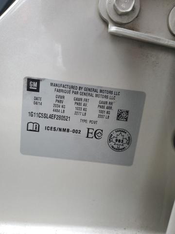 1G11C5SL4EF280521 - 2014 CHEVROLET MALIBU 1LT GOLD photo 12