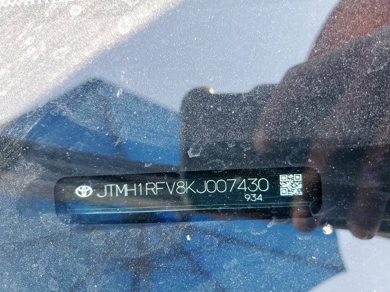 JTMH1RFV8KJ007430 - 2019 TOYOTA RAV4 LE Մոխրագույն լուսանկար 13