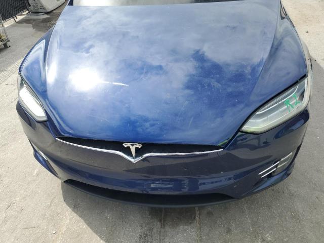5YJXCBE28KF151653 - 2019 TESLA MODEL X ლურჯი ფოტო 12